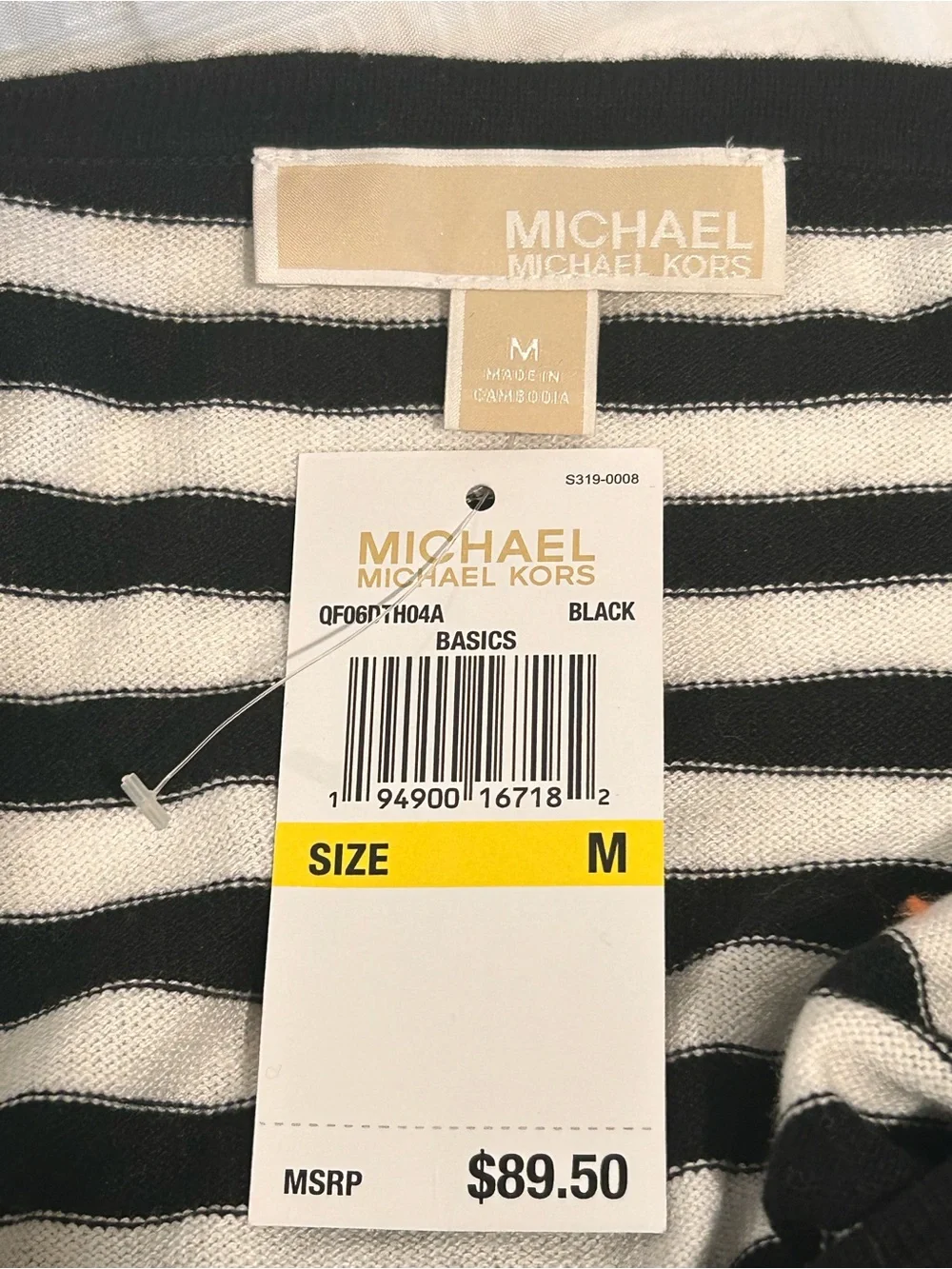 Michael Kors Striped Long Sleeve Women’s Tunic Size Medium NWT